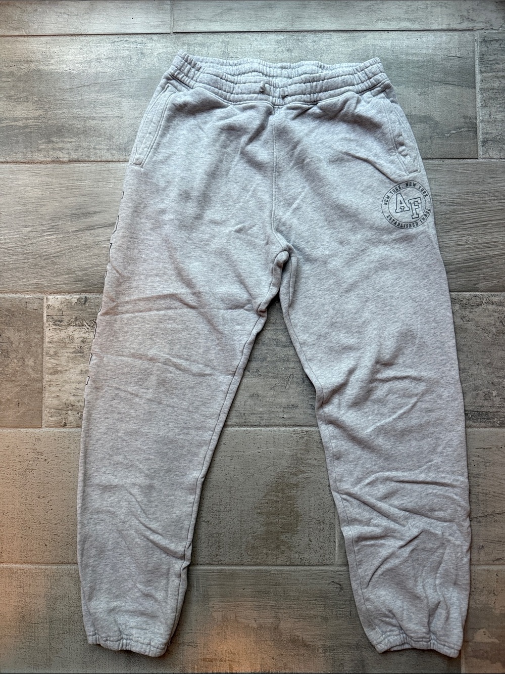 abercrombie kids Light Gray Fleece Joggers